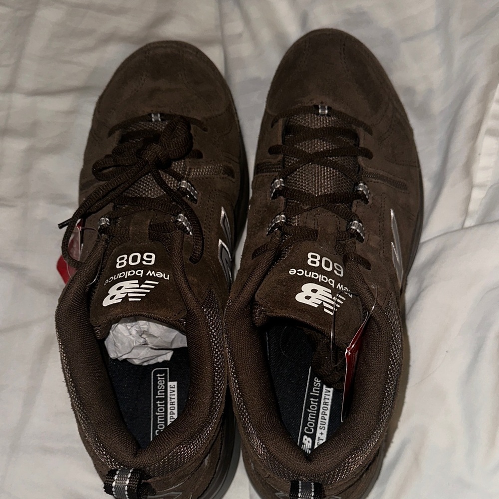 New Balance 608 Men's Brown Lace-Up Athletic Sneakers